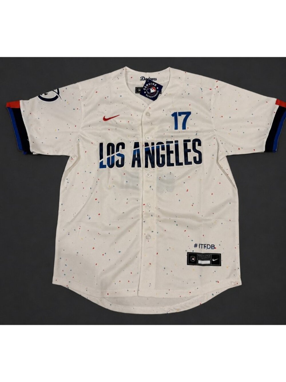 MLB Los Angeles Dodgers City Connect Shohei Ohtani #17 Sewn Jersey Medium NWT